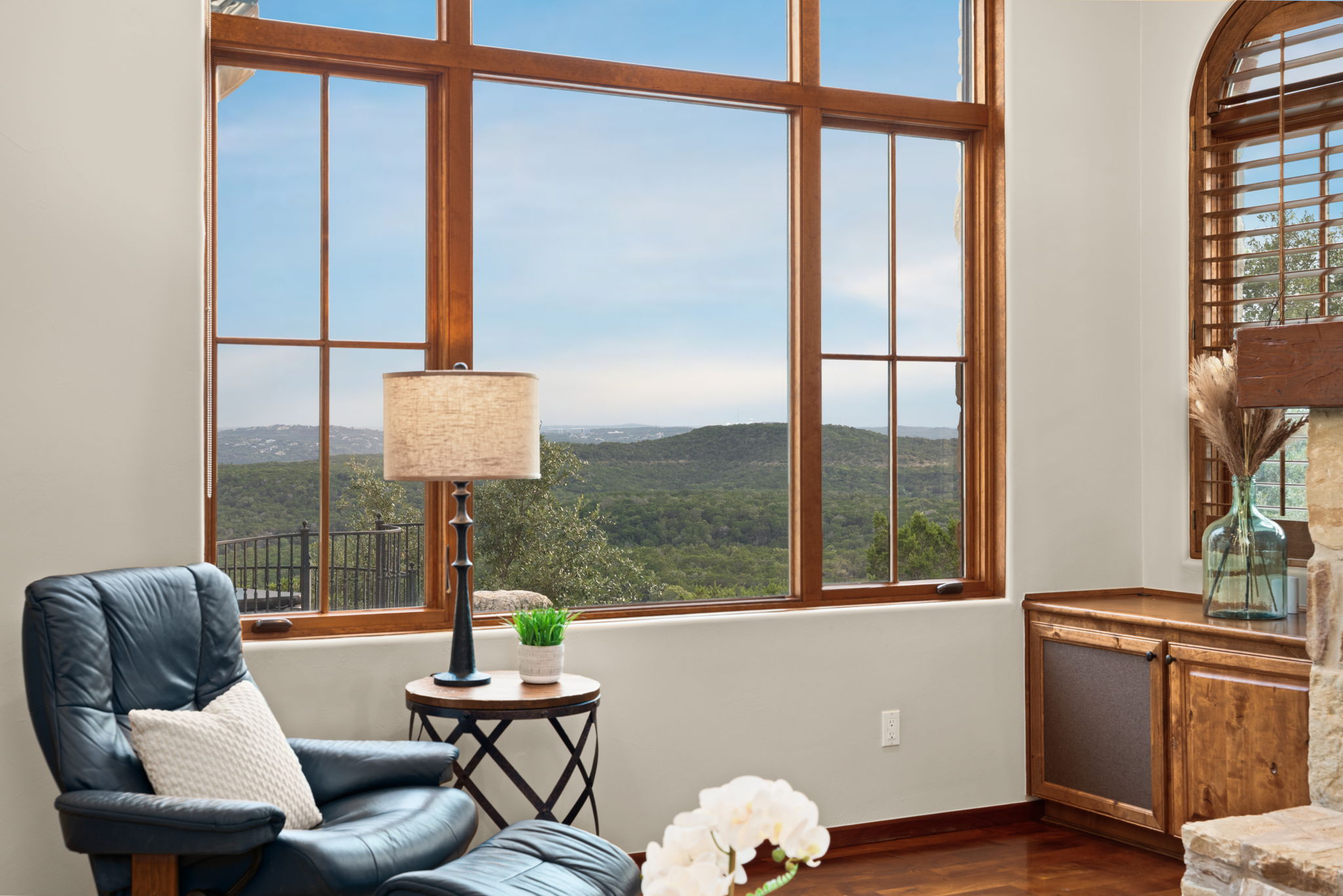 Read, relax, and gaze out the family room window at the rolling hills.