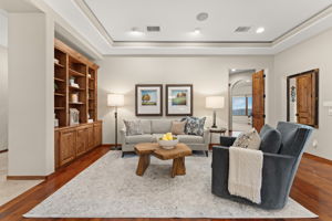 First living room with direct access to dining and patio.