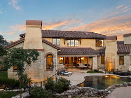 Plenty of room to entertain by the pool.