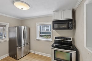 Stainless-steel appliances bring a polished, move-in-ready feel to the kitchen.