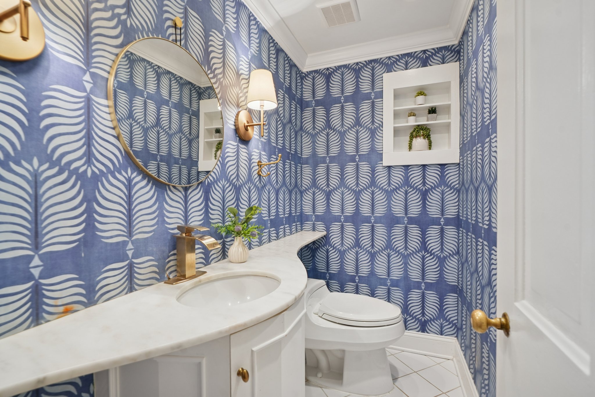 First floor powder room