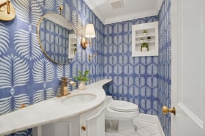 First floor powder room