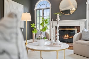 Family Room with Wood burning Fireplace