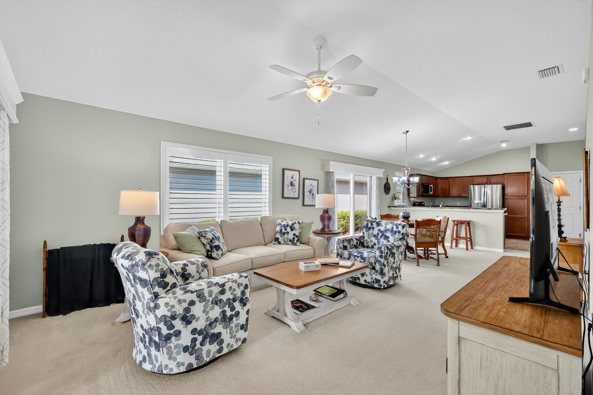 Living, Dining, and Kitchen