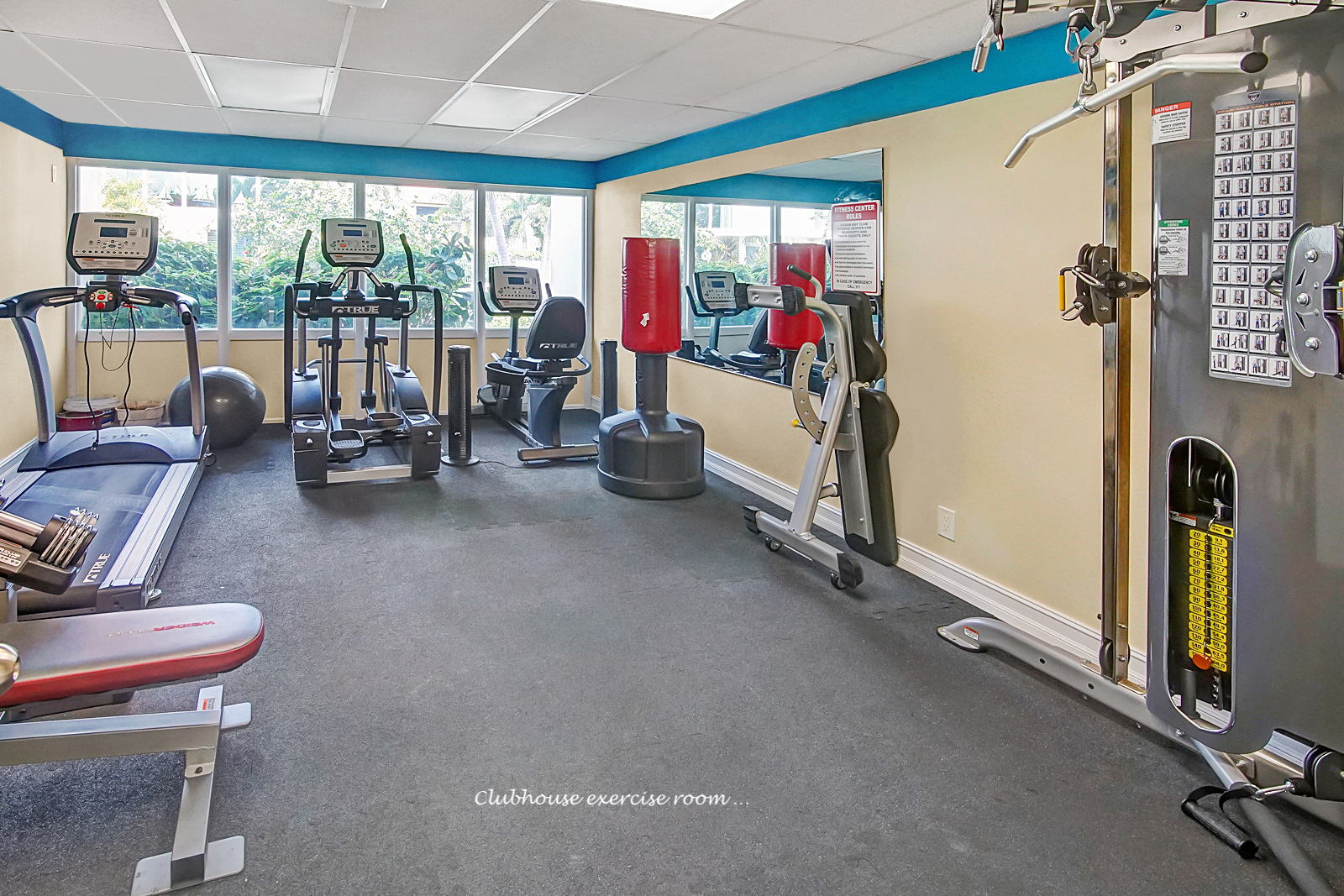 Stay healthy in the convenient on-premises gym.