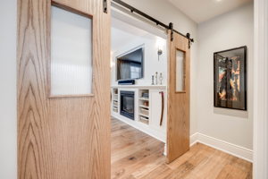 Office With Double Barn Doors