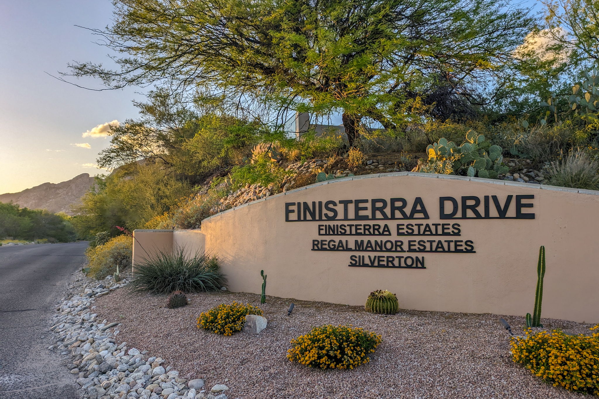 The home is located off of N Finisterra Drive in the Silverton Community