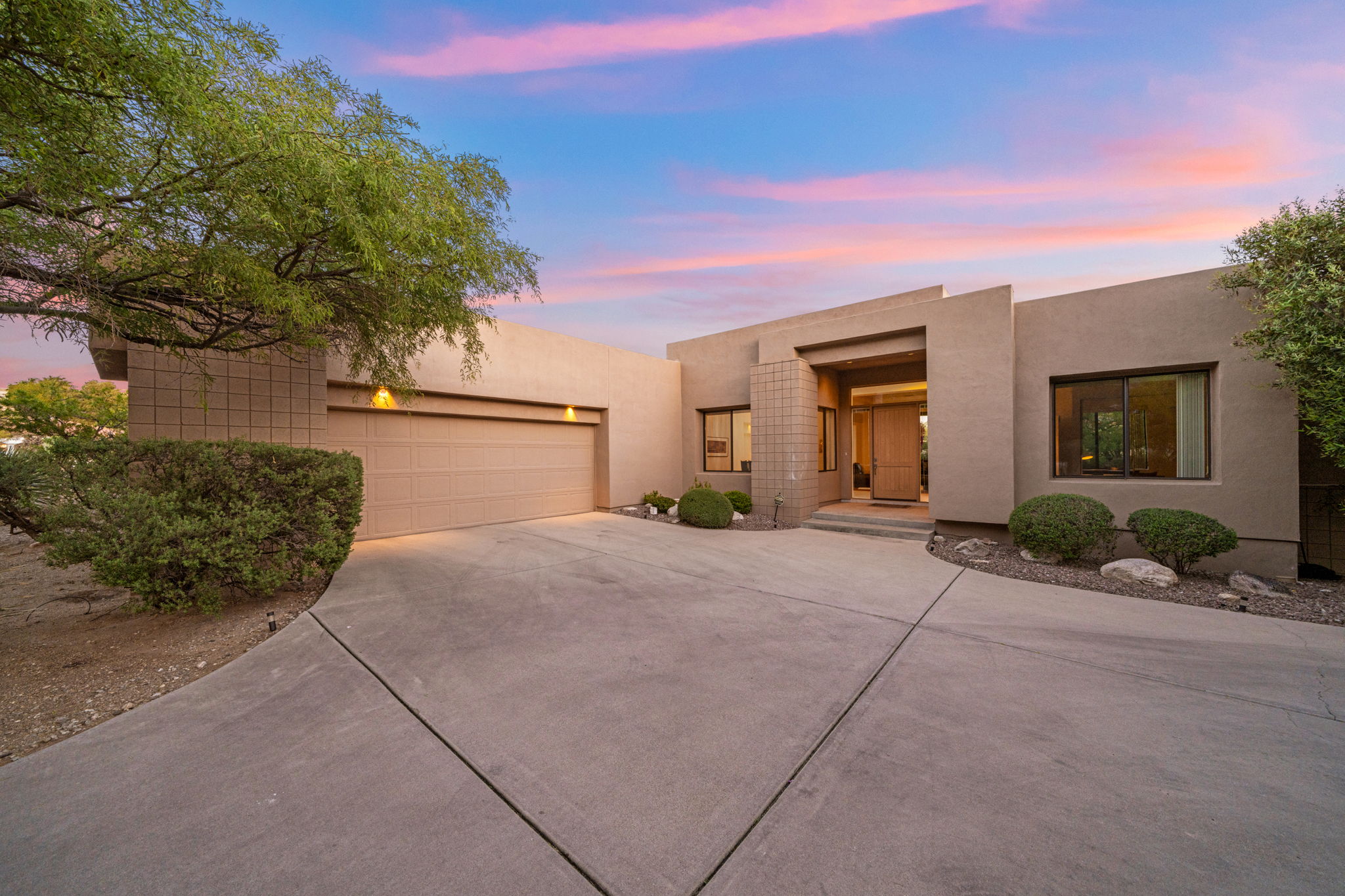 Two-car side entry garage