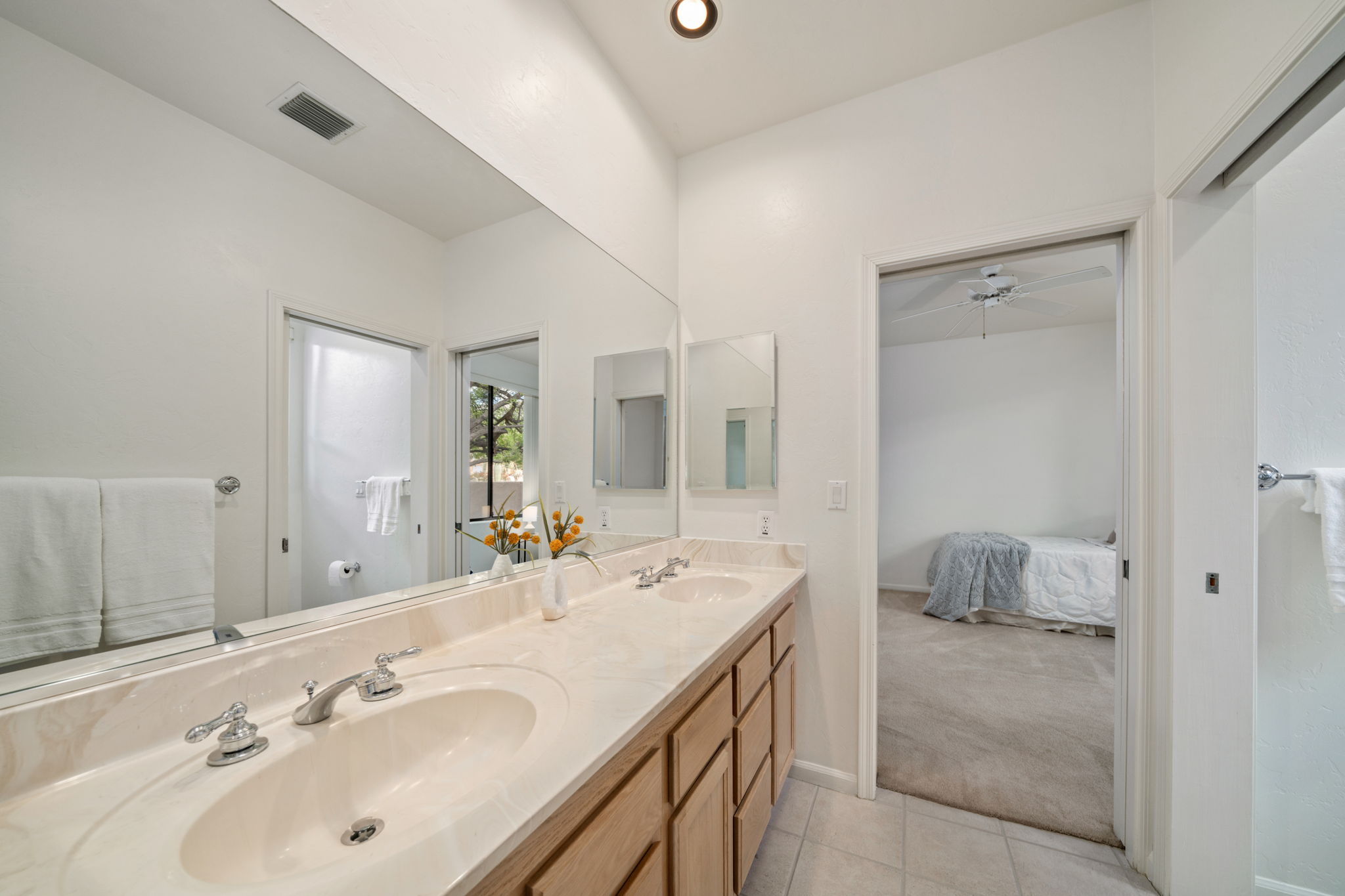 Double vanity in the Jack & Jill Bathroom