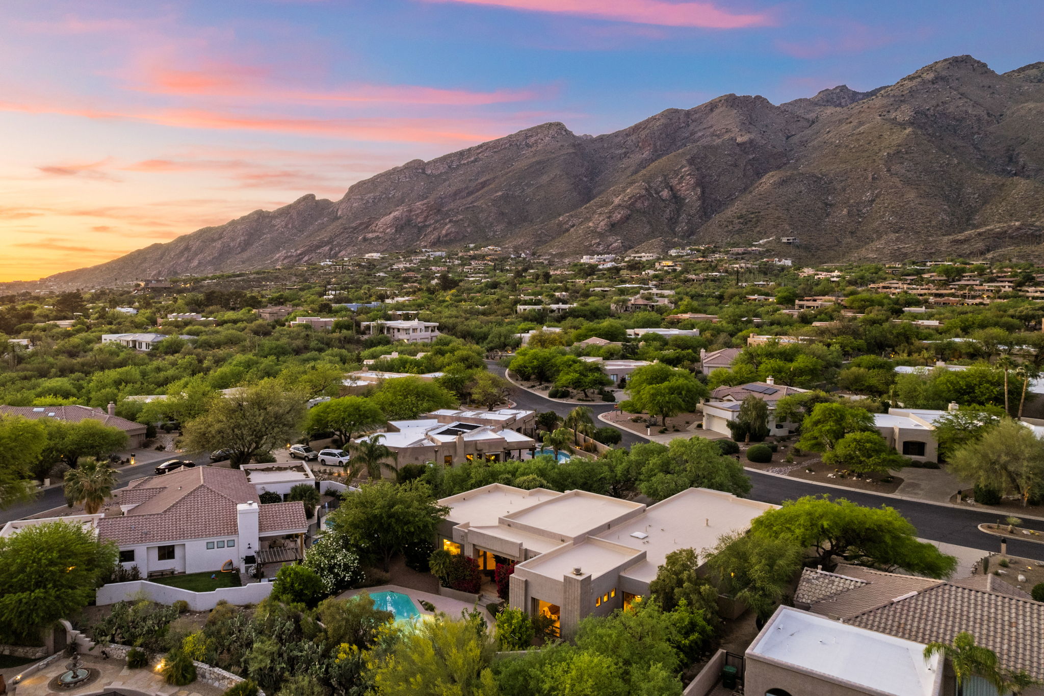 Aerial Backyard/neighborhood