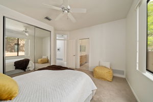 Double closet in bedroom 3, view to Jack & Jill Bathroom