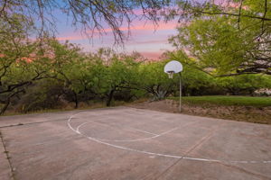 Half court basketball at the park