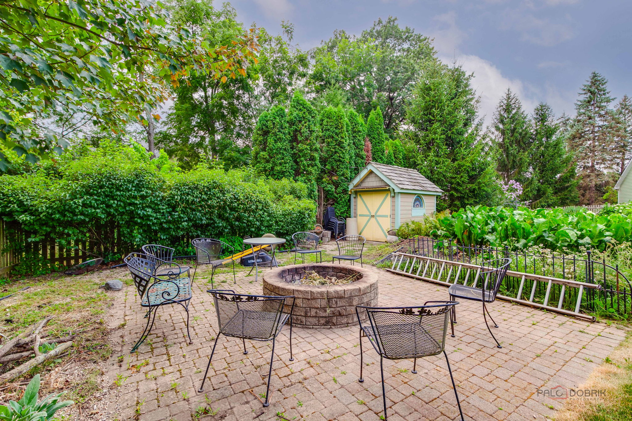 Firepit and She Shed