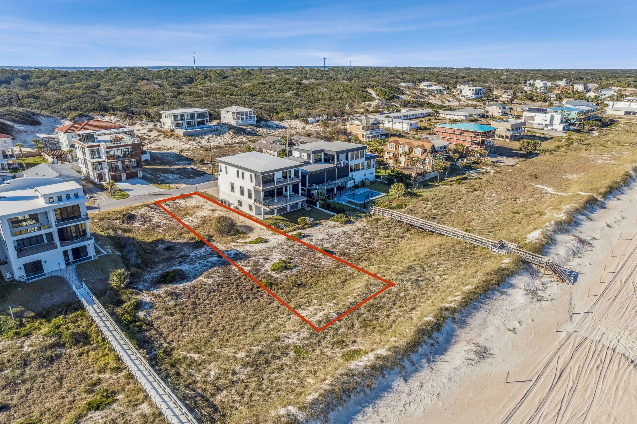 .... and offering rich layered views of dunes, shoreline and ocean.