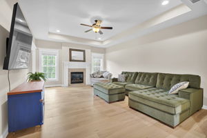 Tray Ceiling Elevates Living Room
