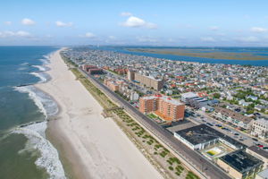 View over beach