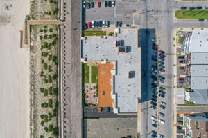 Arial view with boardwalk