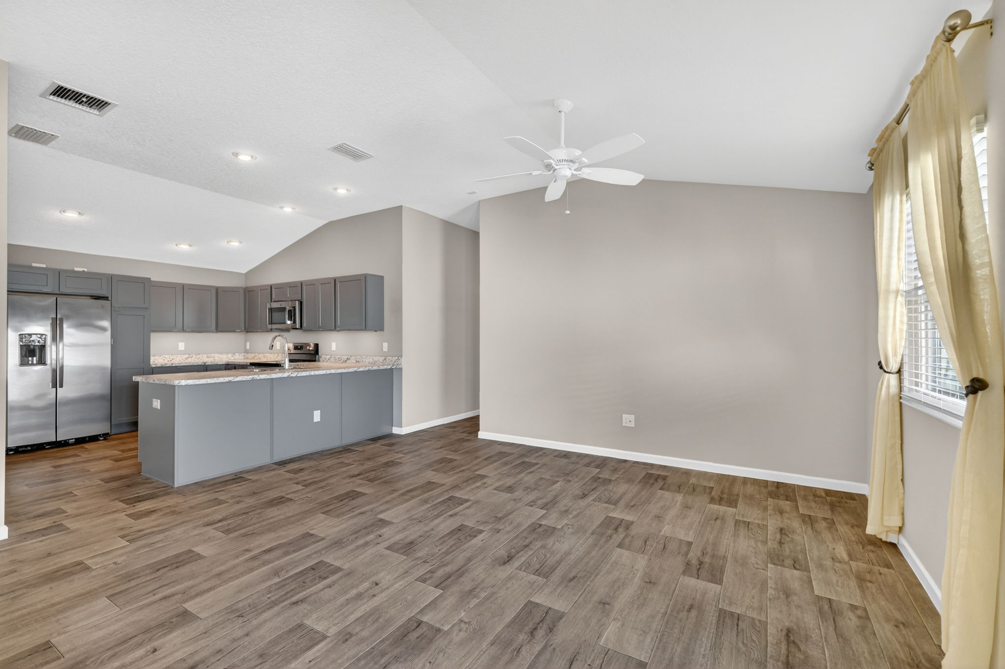 Kitchen and Living Room