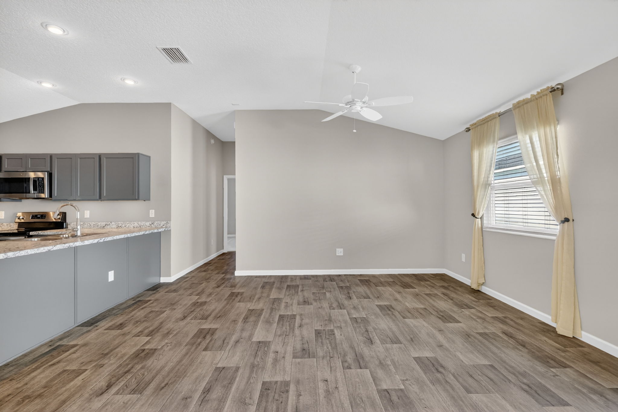 Kitchen and Living Room