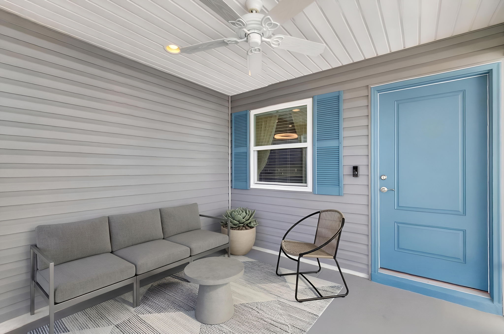 Lanai and Front Entry-Virtually Staged