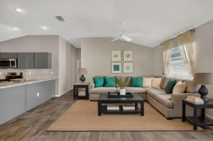 Kitchen and Living Room-Virtually Staged