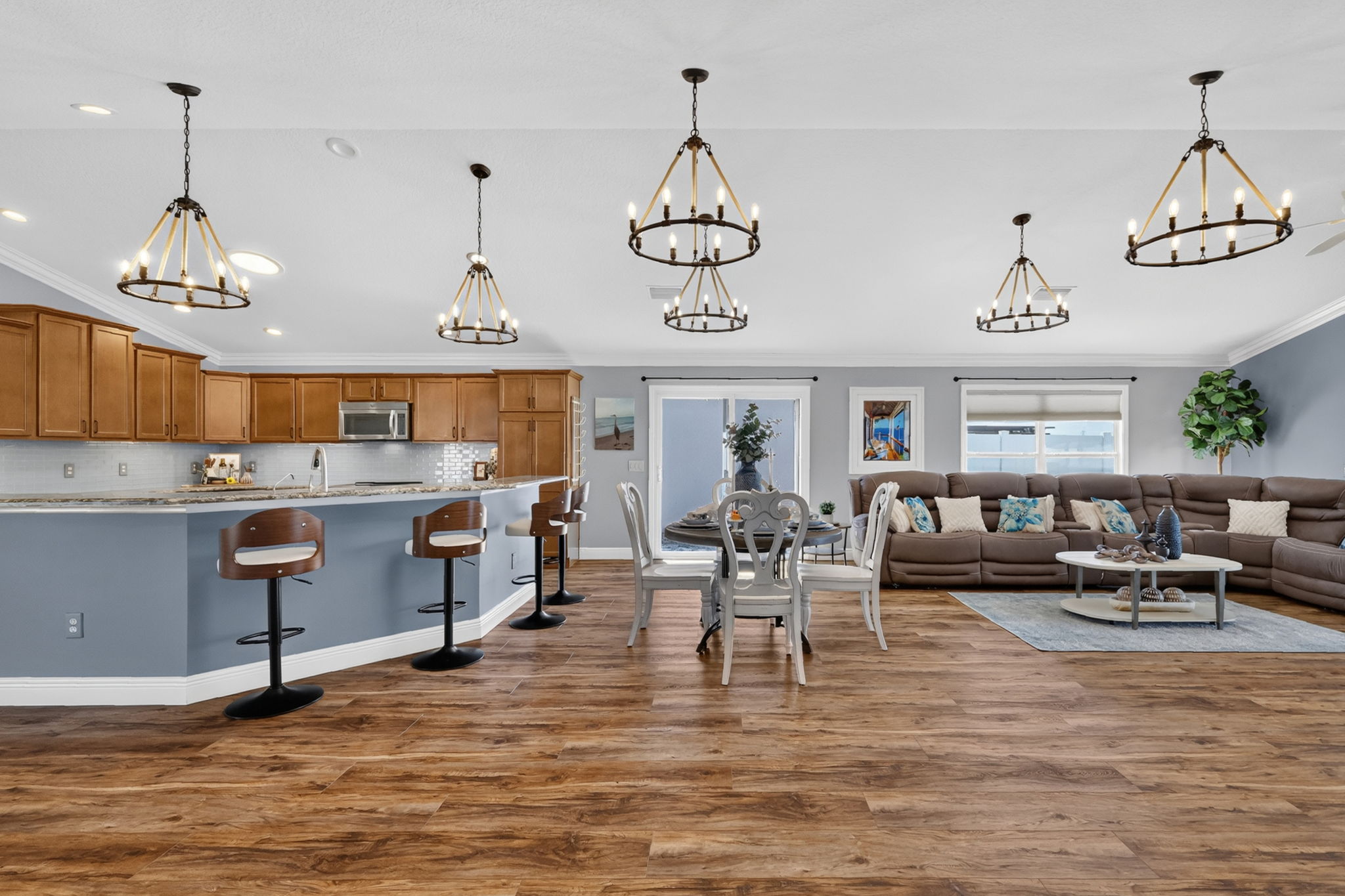 Living, Dining, and Kitchen