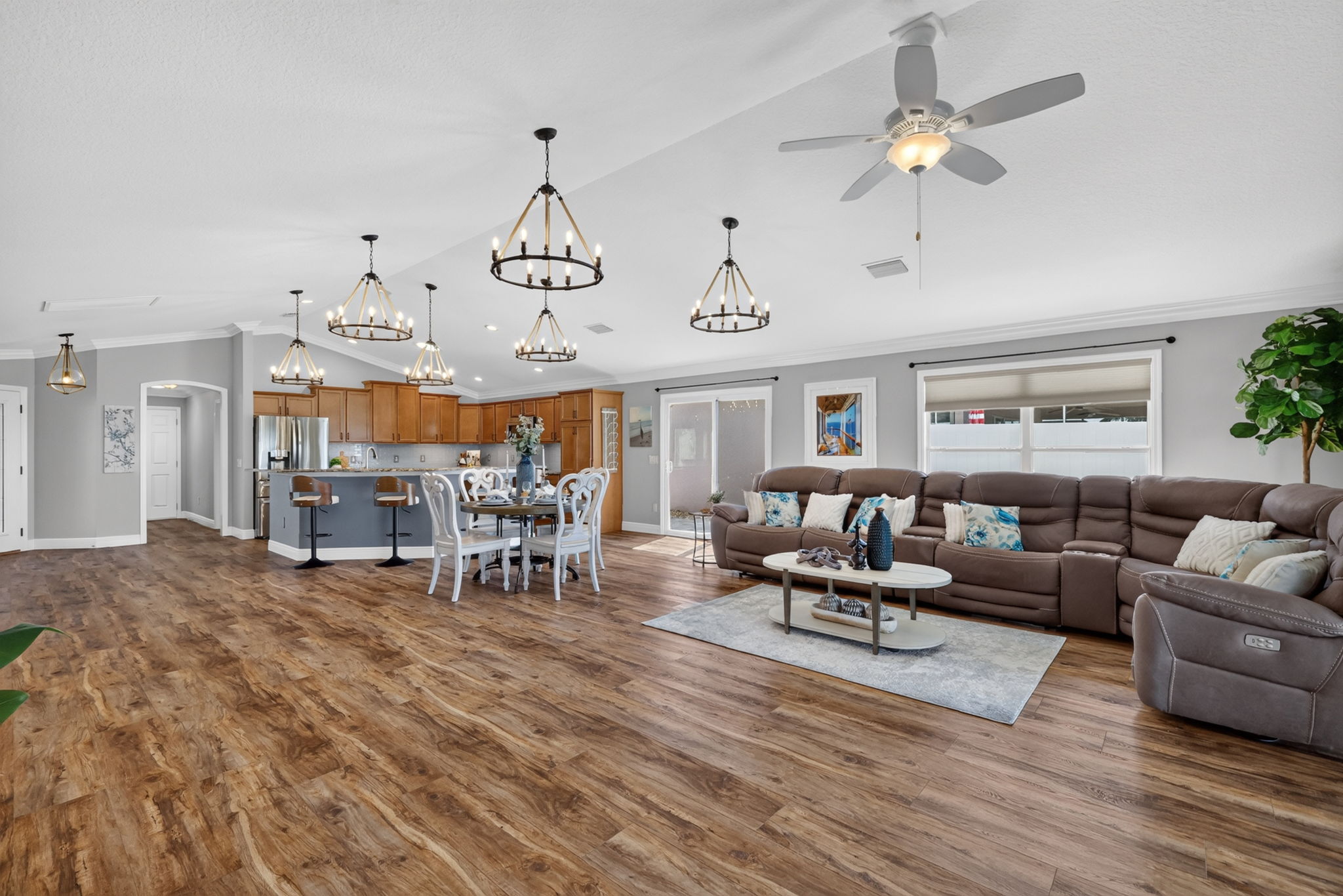 Living, Dining, and Kitchen