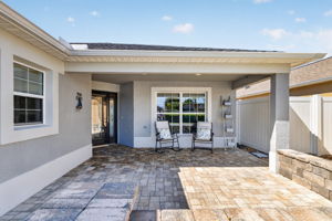 Front Paver Patio and Porch with Covered Entry