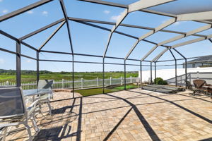 Extended Paver Birdcage with Hot Tub and Water Views!