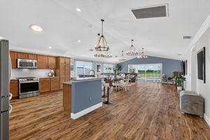 Living, Dining, and Kitchen