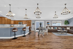 Living, Dining, and Kitchen