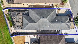 Aerial Side Elevation with Property Lines