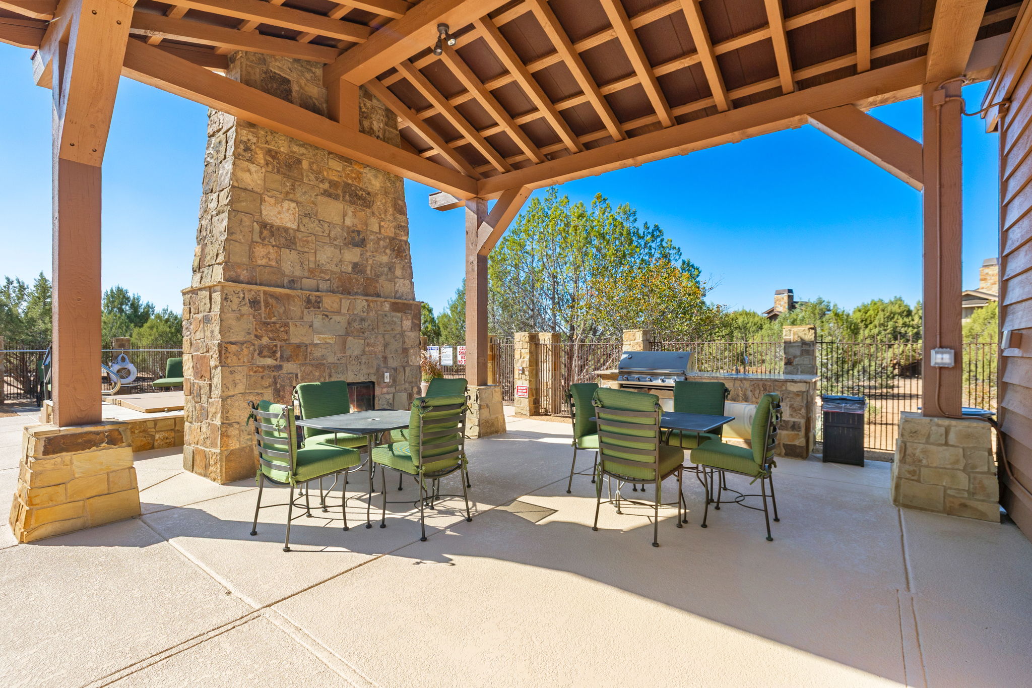 BBQ and seating for this neighborhood