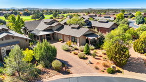 Aerial Front- 2 car garage