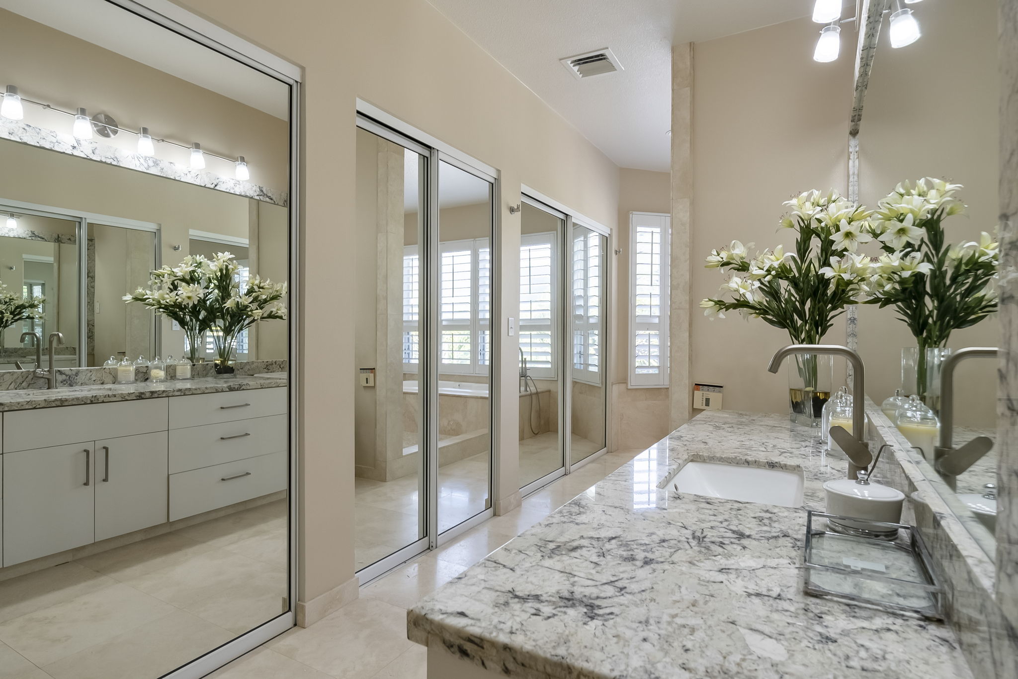 Master Bath: HER vanity area+closet