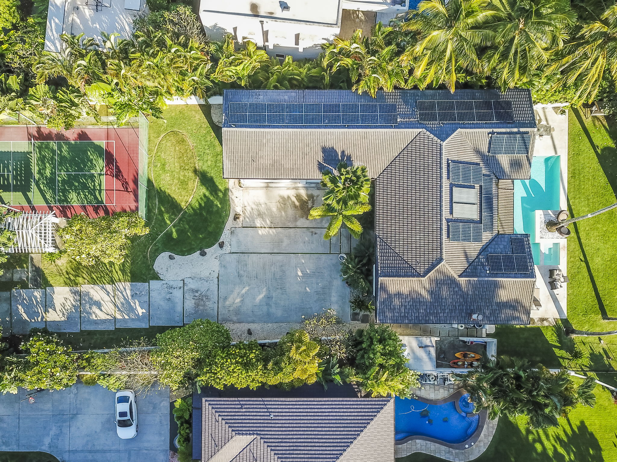 Aerial view of the entire home
