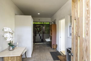in between the main house & garage