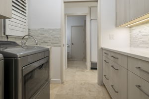 Laundry room, view from the pantry.