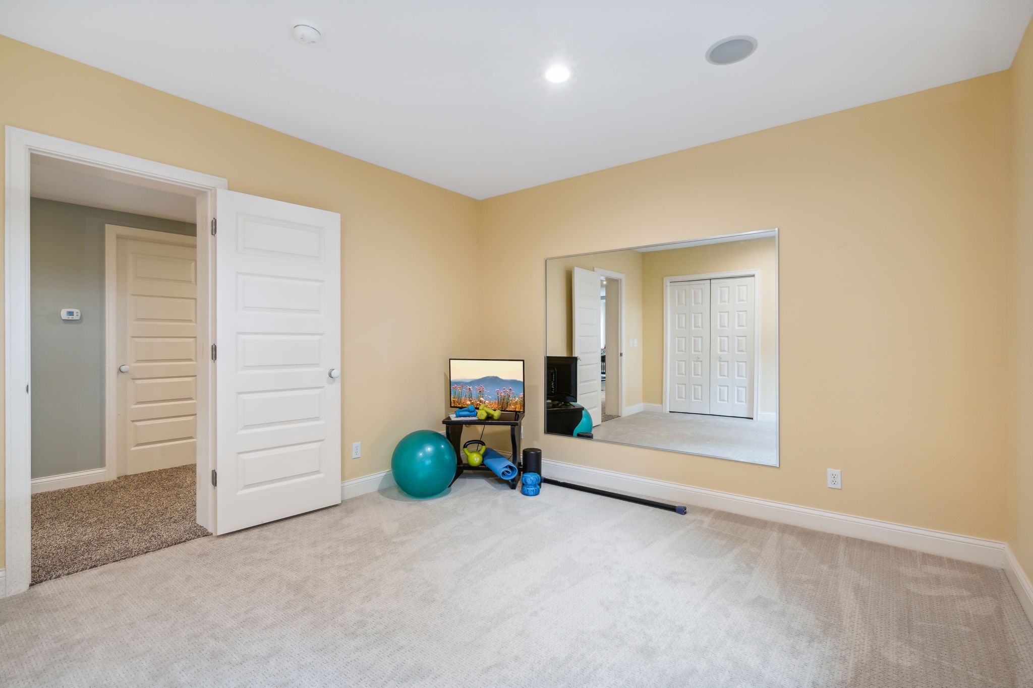 Basement bedroom/workout room