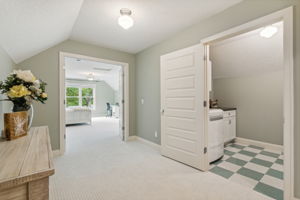 Bedroom and Laundry room above garage