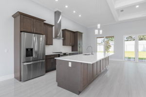 Large kitchen island with storage
