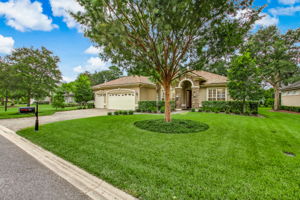 Lushly landscaped with native trees and citruses