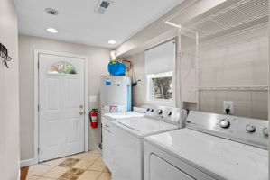 Laundry Room and Rear Exit