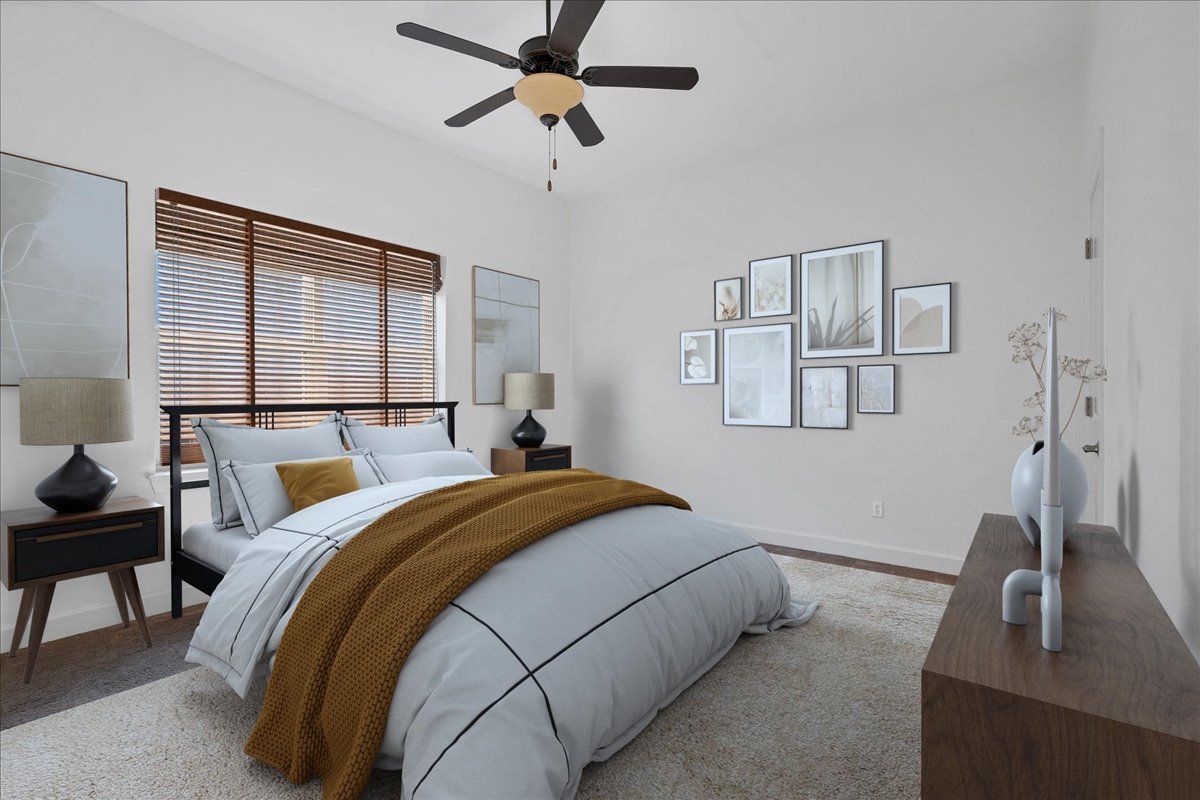 Another guest bedroom with walk-in closet.