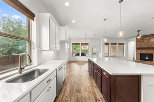 View from the kitchen facing the dining area.