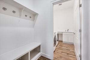 The mud room - the door from the garage is to the right.