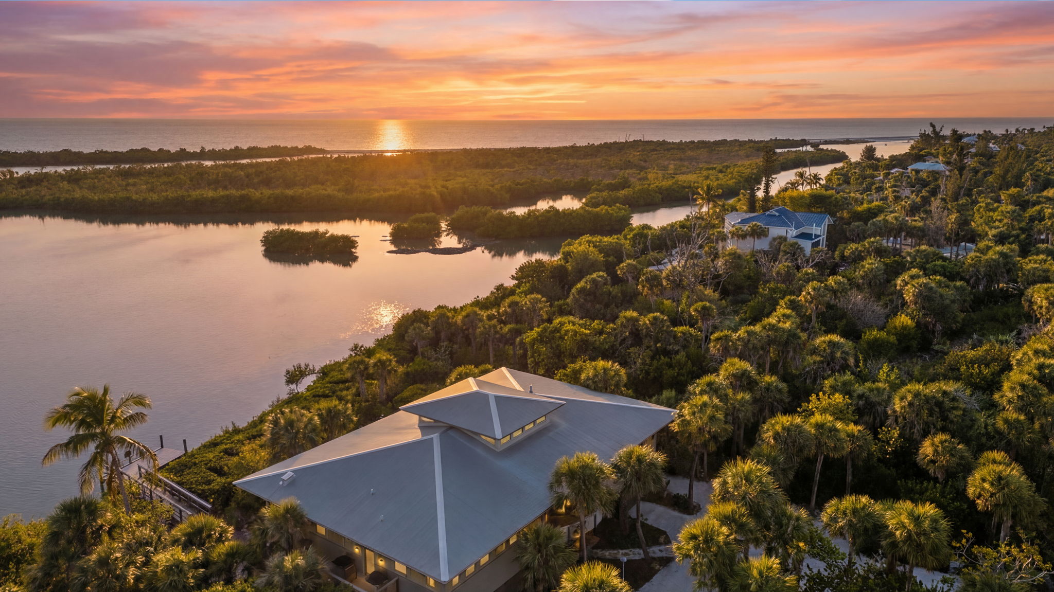 Aerial Front Exterior 4 -Dusk