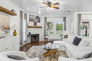Fireplace accented living