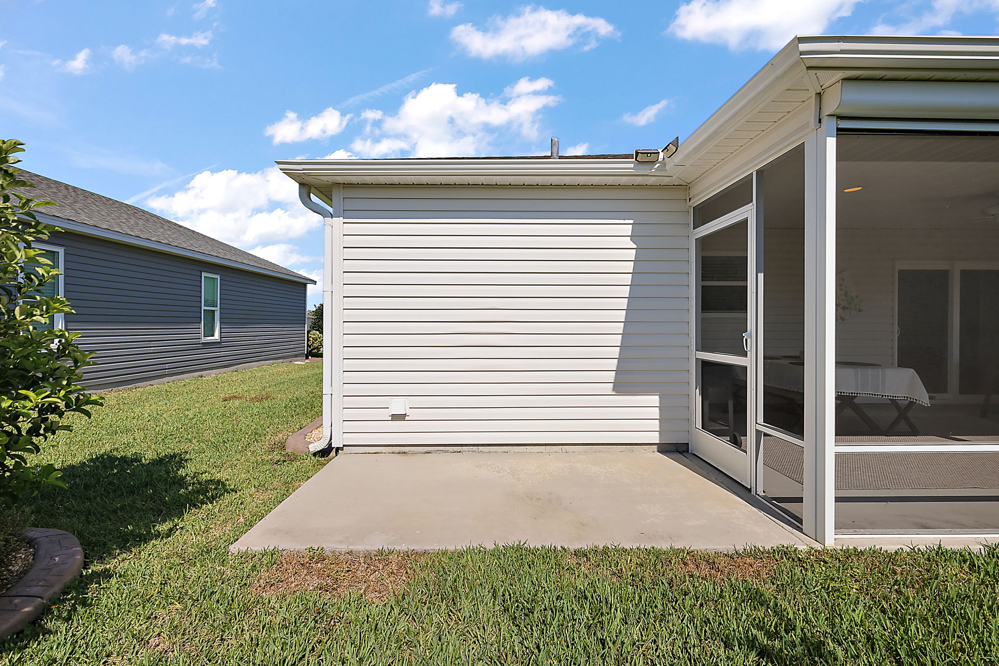 Rear Patio with Privacy Landscaping