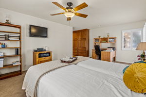 Primary suite has space for desk or sitting area
